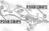 Febest FDAB-CB4F2 Subframe Rear Bushing