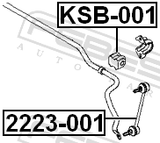 Febest KSB-001 Rear Stabilizer Bar Bush D14.8
