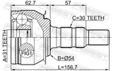 Febest 1010-J309 Outer CV Joint 31X54X30