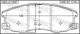 Febest 1001-C100F Pad Kit, Disc Brake, Front - Kit (With Anti Squeal Shim)
