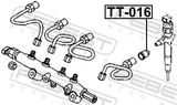 Febest TT-016 O-Ring Fuel Injector