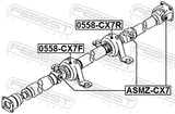 Febest ASMZ-CX7 Cross Shaft Joint, Drive Shaft 25X66