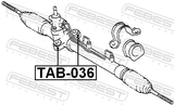 Febest TAB-036 Steering Rack Bushing