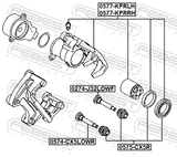 Febest 0577-KFRRH Rear Right Brake Caliper Assembly