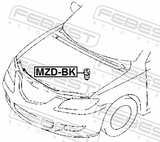 Febest MZD-BK Bumper Hood