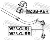 Febest 0523-GJRL Rear Left Stabilizer Link / Sway Bar Link
