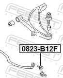 Febest 0823-B12F Front Stabilizer Link / Sway Bar Link