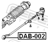 Febest DAB-002 Steering Tie Rod Bushing