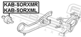 Febest KAB-SORXML Bushing Left, Rear Trailing Arm