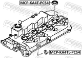 Febest MCP-KA4TL-PCS4 O-Ring Fuel Injector PCS4