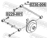 Febest 0229-001 Camber Adjusting Eccentric Bolt