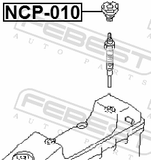 Febest NCP-010 Seal Ring, Spark Plug Tube