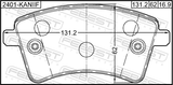 Febest 2401-KANIIF Pad Kit, Disc Brake, Front - Kit