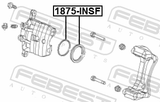 Febest 1875-INSF Front Brake Caliper Repair Kit (Set For One Side)