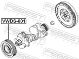 Febest VWDS-001 Crankshaft Pulley Bks/Bun/Bng/Asb/Bug