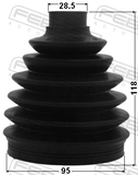 Febest 1217-CM Boot Outer CV Joint Kit 95X118X28.5