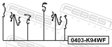 Febest 0403-K94WF Disc Brake Clip Set