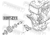 Febest 0287-Z11 Pulley Tensioner