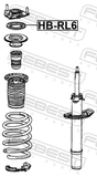 Febest HB-RL6 Front Shock Absorber Bearing