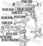 Febest 0132-008 Cam Sub-Assembly