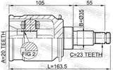 Febest 0311-RELHR Rear Inner CV Joint 20X35X23