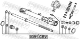 Febest 0391-CRV Steering Gear Repair Kit