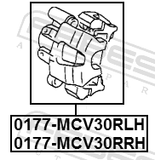Febest 0177-MCV30RLH Rear Left Brake Caliper Assembly (With Bracket)