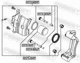 Febest 0574-GHLF Front Caliper Slide Pin