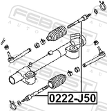 Febest 0222-J50 Steering Tie Rod