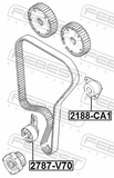 Febest 2188-CA1 Pulley Idler Timing Belt