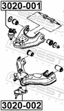 Febest 3020-002 Ball Joint Front Lower Arm