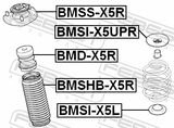 Febest BMSI-X5UPR Rear Spring Upper Seat