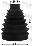 Febest 0517P-CX7 Boot Outer CV Joint Kit Pvc 87X118X28.5