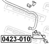 Febest 0423-010 Rear Stabilizer Link / Sway Bar Link