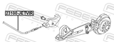 Febest 23100-JETVIR Parking Brake Cable