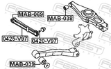 Febest 0425-V97 Rear Transverse Link With Ball Joint