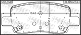 Febest 1201-TMR Pad Kit, Disc Brake, Rear - Kit