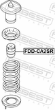 Febest FDD-CA2SR Rear Shock Absorber Jounce Bumper