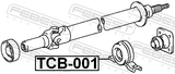 Febest TCB-001 Drive Shaft Bearing