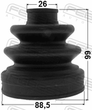 Febest 0215-U31 Boot Inner CV Joint Kit 88.5X99X26
