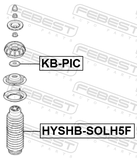 Febest HYSHB-SOLH5F Front Shock Absorber Boot