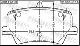 Febest 3501-FY11R Pad Kit, Disc Brake, Rear - Kit (With Anti Squeal Shim)