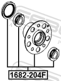 Febest 1682-204F Front Wheel Hub