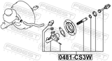 Febest 0481-CS3W Clutch Master Cylinder