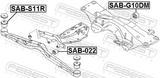 Febest SAB-S11R Rear Crossmember Bushing