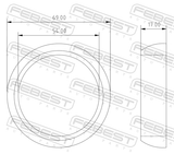 Febest 02491-002 Exhaust Pipe Seal