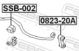 Febest SSB-002 Front Stabilizer Bar Bush