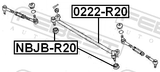 Febest 0222-R20 Steering Tie Rod