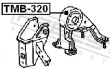 Febest TMB-320 Rear Engine Mount Bushing