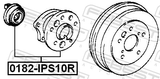 Febest 0182-IPS10R Rear Wheel Hub